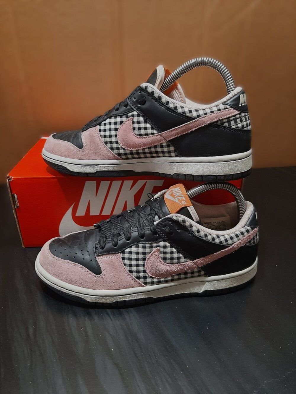 2006 Nike Dunk Low Women's Picnic Pink Plaid Sz 7 308608-161 Vtg Rare Sneakers - Picture 14 of 16